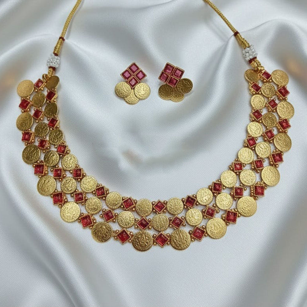 Lucentarts Jewellery Elegant Pota Stone Necklace Set