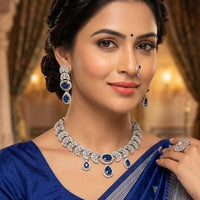 Lucentarts Jewellery Glam Austrian Stone Fashion Necklace Set