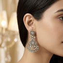 Lucentarts Jewellery Designer Pota Stone Detailing Dangler Earrings