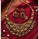 Lucentarts Jewellery Heritage Pota Stone And Pearl Necklace Set