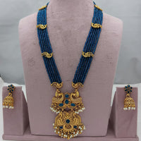 Lucentarts Jewellery Heritage Pota Stone And Pearl Long Necklace Set