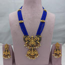 Lucentarts Jewellery Heritage Pota Stone And Pearl Temple Long Necklace Set