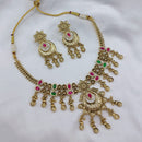 Lucentarts Jewellery Heritage Pota Stone And Pearl Necklace Set