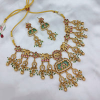 Lucentarts Jewellery Heritage Pota Stone And Pearl Necklace Set