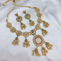 Lucentarts Jewellery Heritage Pota Stone And Pearl Necklace Set