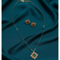 Lucentarts Jewellery Traditional Designer Austrian Stone Long Necklace Set