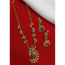 Lucentarts Jewellery Elegant Pota Stone And Pearl Long Necklace Set