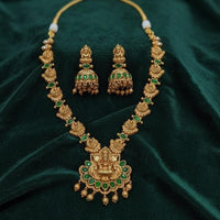 Lucentarts Jewellery Heritage Pota Stone And Beads Temple Long Necklace Set