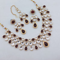 Lucentarts Jewellery Pota Stone And Kundan Stone Choker Necklace Set