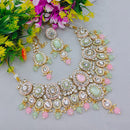 Lucentarts Jewellery Sparkle Austrian Stone Pearl And Beads Designer Choker Necklace Set