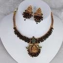 Lucentarts Jewellery Pearl Temple Designer Necklace Set