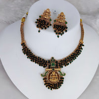 Lucentarts Jewellery Pearl Temple Designer Necklace Set
