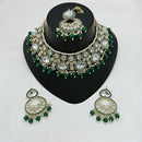 Lucentarts Jewellery Kundan Stone Pearl And Beads Choker Necklace Set