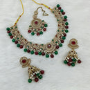 Lucentarts Jewellery Heritage Pota Stone Pearl And Beads Necklace Set