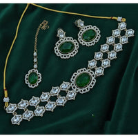 Lucentarts Jewellery Designer Crystal Stone Choker Necklace Set