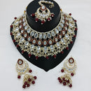 Lucentarts Jewellery Kundan Stone Pearl And Beads Choker Necklace Set