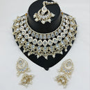Lucentarts Jewellery Kundan Stone Pearl And Beads Choker Necklace Set