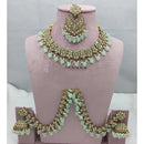 Lucentarts Jewellery Designer Crystal Stone Pearl And Beads Necklace Set