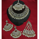 Lucentarts Jewellery Designer Crystal Stone Pearl And Beads Choker Necklace Set