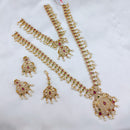 Lucentarts Jewellery Designer Pota Stone And Pearl Double Necklace Set