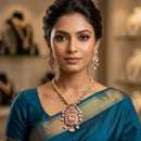 Lucentarts Jewellery Royal Look American Diamond Necklace Set