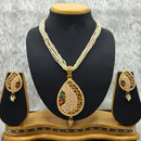 Lucentarts Jewellery Heritage Pota Stone Pearl And Beads Necklace Set