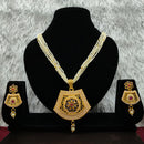 Lucentarts Jewellery Heritage Pota Stone Pearl And Beads Necklace Set