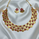 Lucentarts Jewellery Heritage Pota Stone And Temple Necklace Set