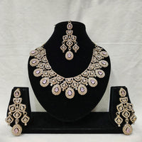 Lucentarts Jewellery Royal Look American Diamond Necklace Set