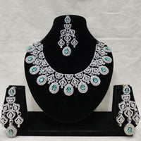 Lucentarts Jewellery Royal Look American Diamond Necklace Set
