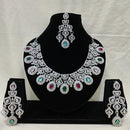 Lucentarts Jewellery Royal Look American Diamond Necklace Set