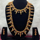 Lucentarts Jewellery Designer Pota Stone And Pearl Double Necklace Set