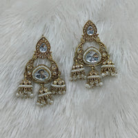 Lucentarts Jewellery Heritage Pota Stone And Pearl Dangler Earrings