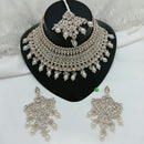 Lucentarts Jewellery Sparkle Austrian Stone Pearl And Beads Designer Choker Necklace Set