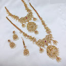 Lucentarts Jewellery Designer Pota Stone And Pearl Double Necklace Set