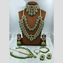 Lucentarts Jewellery Opulent Kundan Stone Pearl And Beads Bridal Jewellery Set