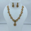 Lucentarts Jewellery Designer Pota Stone And Austrian Stone Pear Necklace Set
