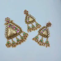 Lucentarts Jewellery Royal Pota Stone And Pearl Pendant Set