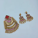 Lucentarts Jewellery Royal Pota Stone And Pearl Pendant Set
