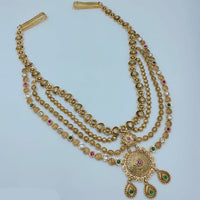 Lucentarts Jewellery Traditional Pota Stone Kamarband for Bridal & Festive Wear