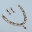 Lucentarts Jewellery Designer Pota Stone And Austrian Stone Necklace Set