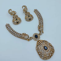 Lucentarts Jewellery Royal Look American Diamond Elephent Designe Necklace Set