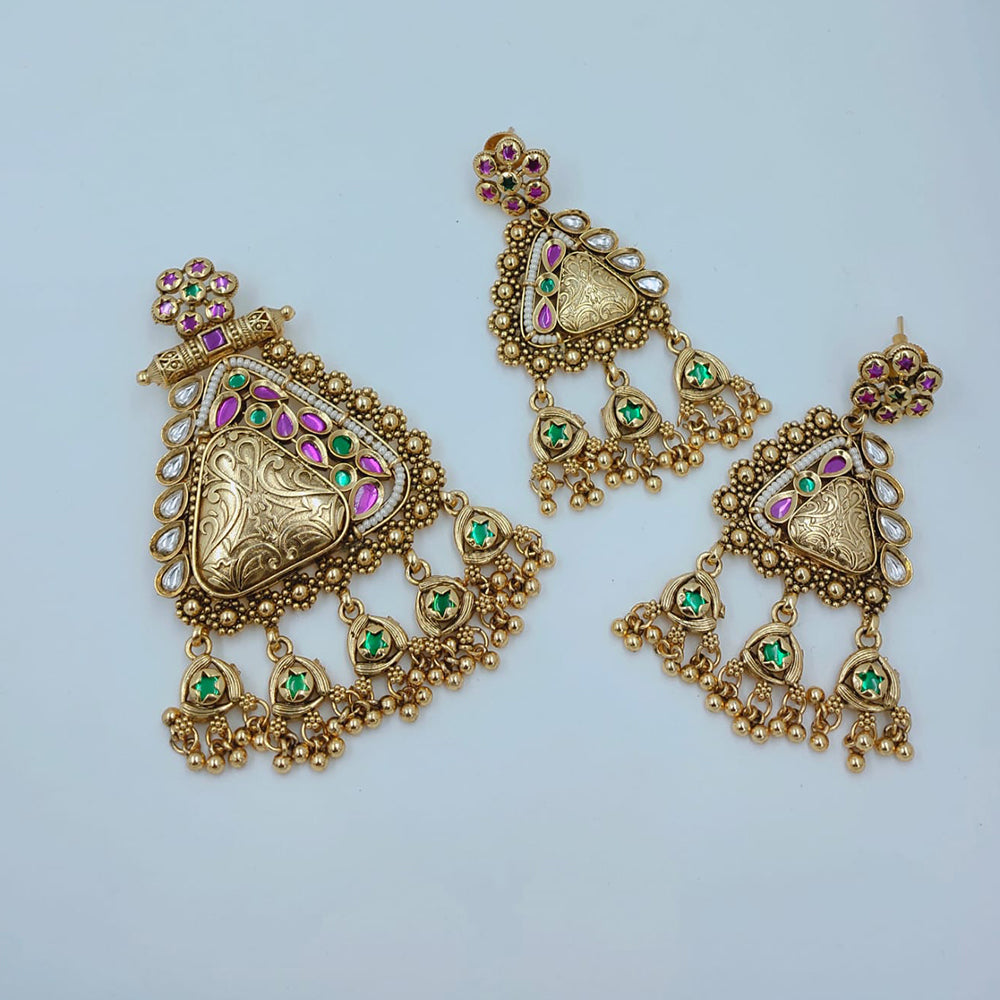 Lucentarts Jewellery Gorgeous Pota Stone And Pearl Pendant Set