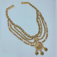 Lucentarts Jewellery Traditional Pota Stone And Pearl Kamarband for Bridal & Festive Wear