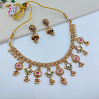 Lucentarts Jewellery Designer Pota Stone And Austrian Stone Pearl Necklace Set