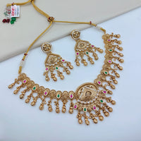 Lucentarts Jewellery Designer Pota Stone And Austrian Stone Pearl Necklace Set