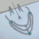 Lucentarts Jewellery Sparkling American Diamond Necklace Set for Women