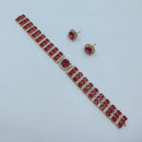 Lucentarts Jewellery Sparkling American Diamond Choker Necklace Set for Women