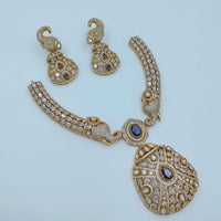 Lucentarts Jewellery Sparkling American Diamond Necklace Set for Women