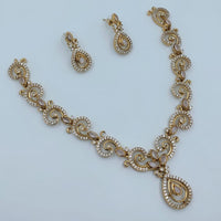 Lucentarts Jewellery Sparkling American Diamond Necklace Set for Women